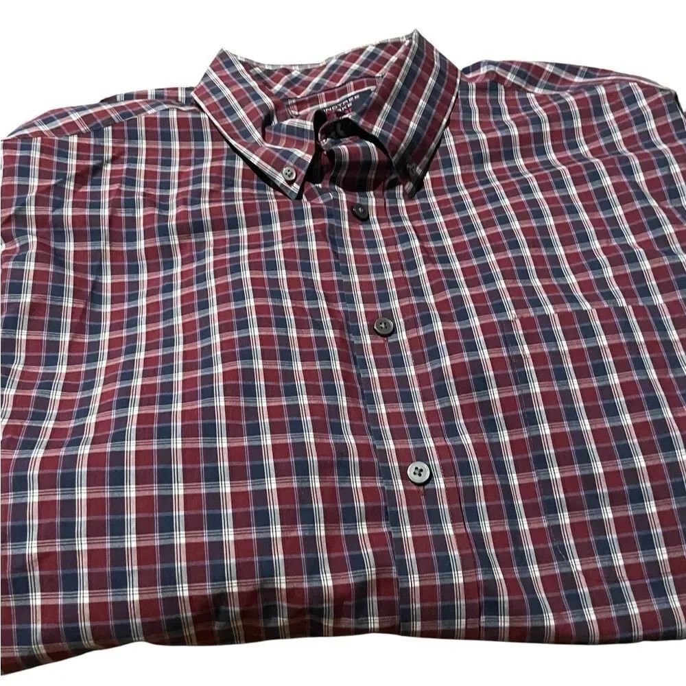 Roundtree & Yorke Red and Blue Plaid Shirt new without tags size XL
